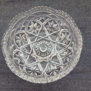 Gorgeous 5 Inch Crystal Candy or Nut Dish No Markings Heavy Weight